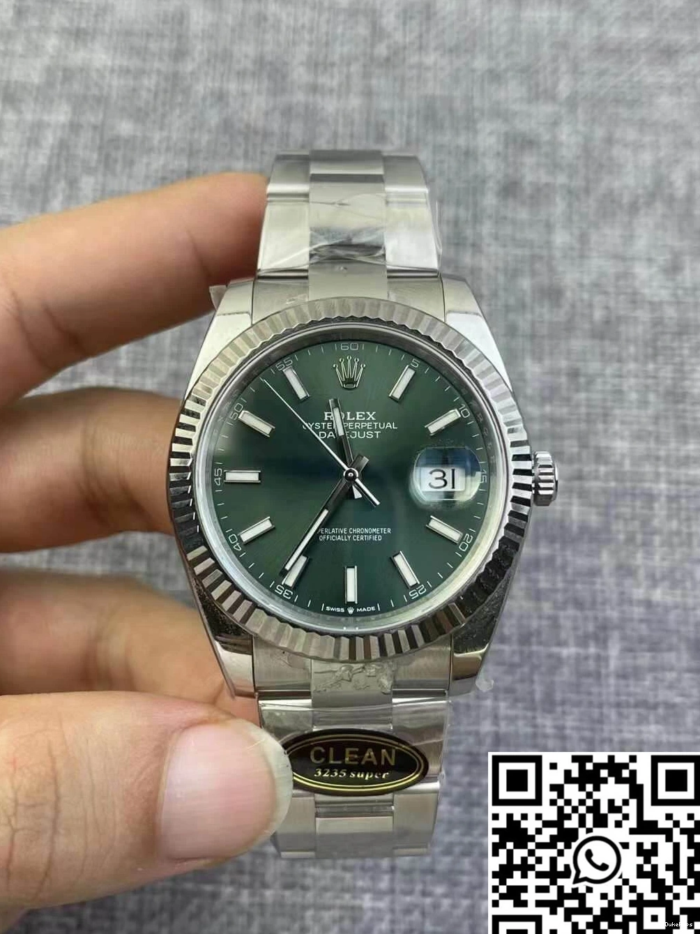 Clean Datejust M126334-0028 Green Dial Factory Rolex 0905